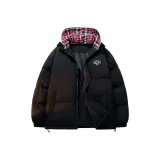 Чёрный с красным в клетку, капюшон