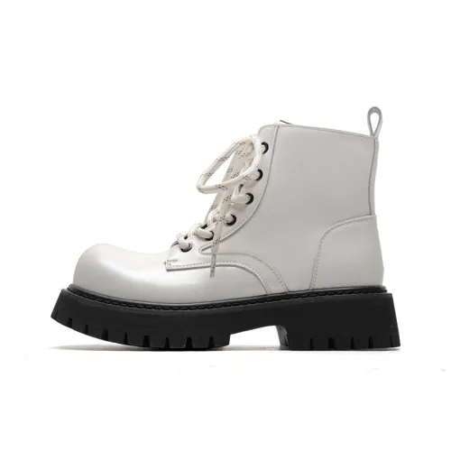 Mule Donkey Martin Boot Женские Устойчивые к пятнам Белый