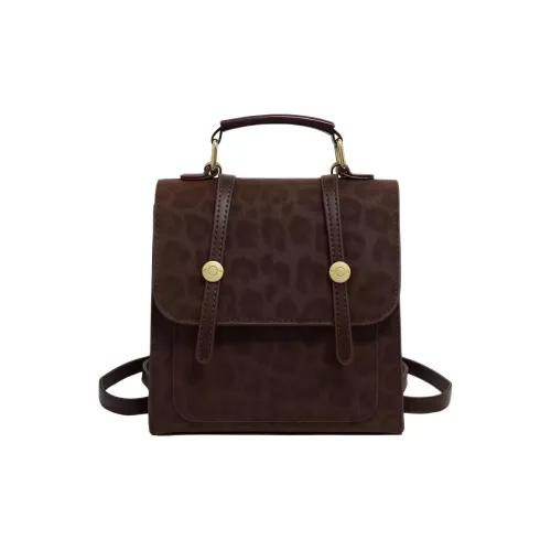 Kewuku ПУ (полиуретан) Рюкзак Стандартный Женский Кофейный Коричневый Черный