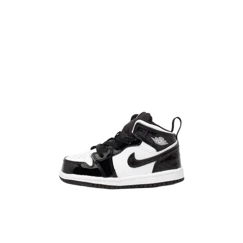 Jordan Air Jordan 1 MID SE 'All Star' MID Топ Обувь для малышей Черно-белая панда Infant And Toddler