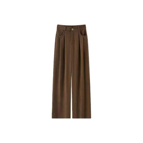 POPO.INFO Коричневый Женские Повседневные Штаны