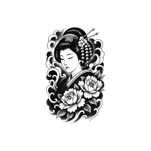 LIEJI Geisha Hime Herbal Tattoo Стикер