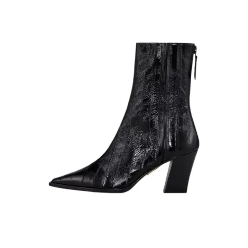 AQUAZZURA Francoise Утепленные ботильоны 7 см Женские Черные