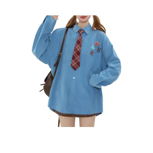 BQERTY Синий Унисекс Рубашки