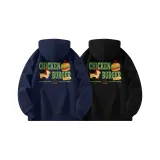 [Дышащий хлопок, удобный] Темно-синий (B Гамбургер Sausage Логотип на груди_b Гамбургер Sausage Логотип на спине) + Черный (B Гамбургер Sausage Логотип на груди_b Гамбургер Sausage Логотип на спине)