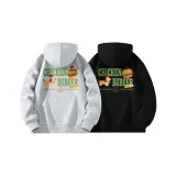 [Дышащий хлопок, мягкий, удобный] Фотиния серый (B Гамбургер Sausage Логотип на груди_b Гамбургер Sausage Логотип на спине) + Черный (B Гамбургер Sausage Логотип на груди_b Гамбургер Sausage Логотип на спине)