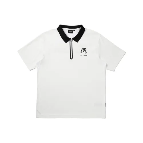 Malbon Golf Collaboration Белая Мужская Поло