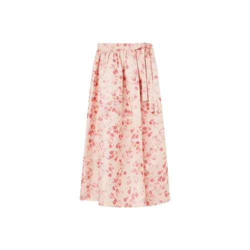 Loro Piana Leah Юбка Повседневная Длинная Юбка Женская Розовая