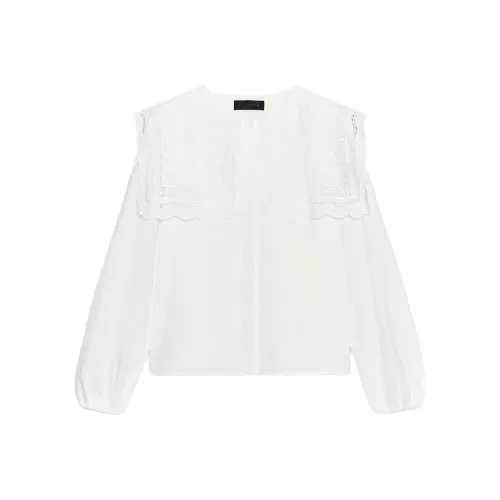 ZARA ZW Series Морозный Белый Женские Рубашки