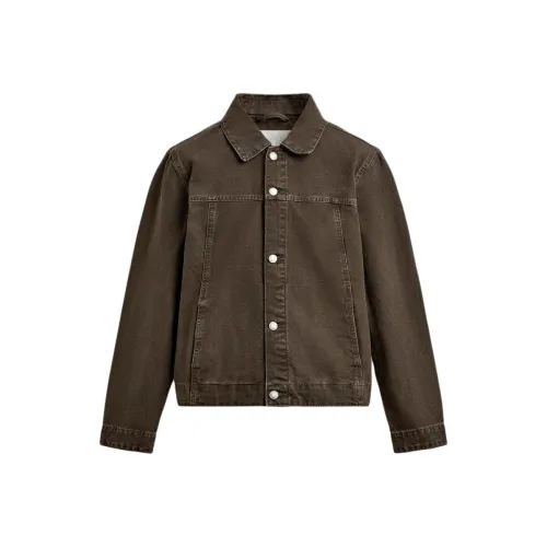 ZARA Коричневый Мужской Джинсовые Куртки