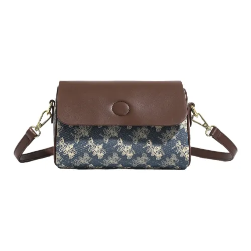 PESASRIE Сумка через плечо из ПВХ женская синяя