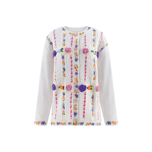 Leather Cat Трикотажная ткань Кардиган Женские