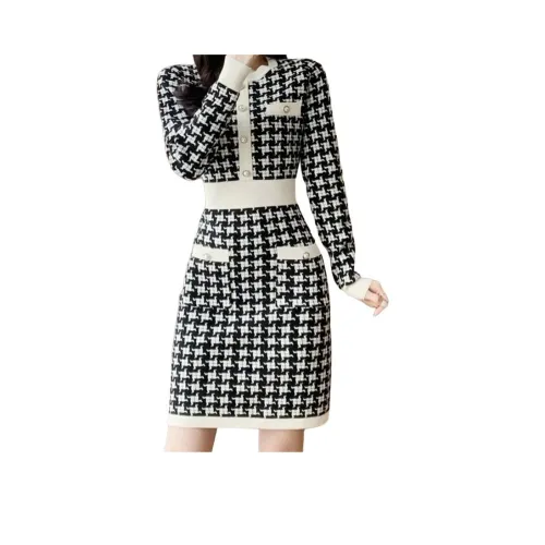 STYUW Длинное платье с длинным рукавом женское