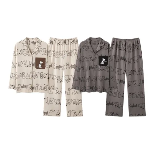 YIROUQING Пара Пижама Домашние комплекты Унисекс