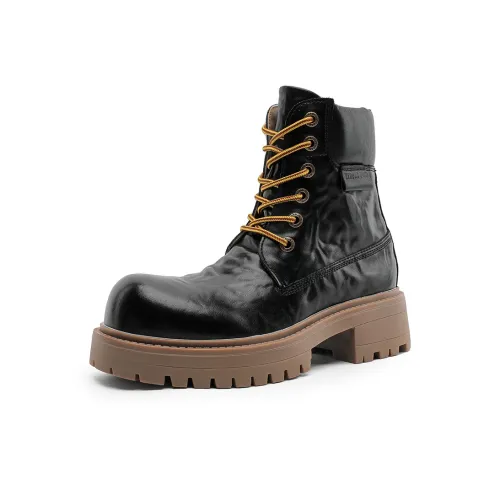 Lanza Big Размер Мужской Высота Увеличивающие Платформа Повседневный Высокий Топ Американский Британский стиль Короткий Мартин Ботинок 5 см Мужской