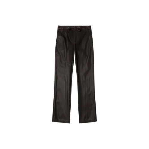 DIESEL Мужские кожаные штаны черного цвета