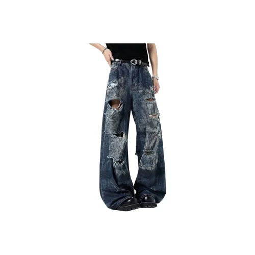 P8H9 Синий Унисекс Джинсы