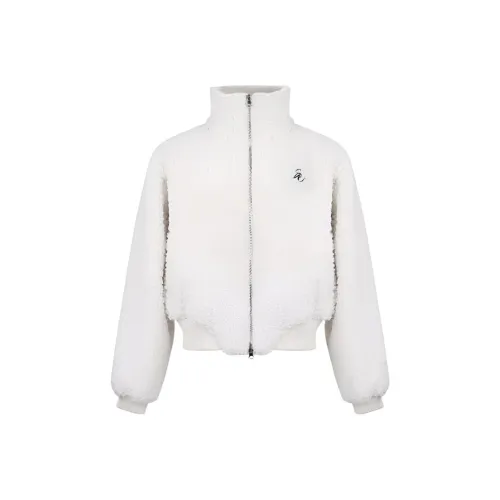 REMOULD Ecru Утолщенный и с флисовой подкладкой Женское короткое пальто