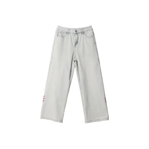 REBIRTHRABBIT Желтый Грязь Мужские Джинсы