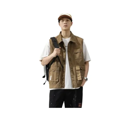 REBIRTHRABBIT Хаки Мужские Жилеты