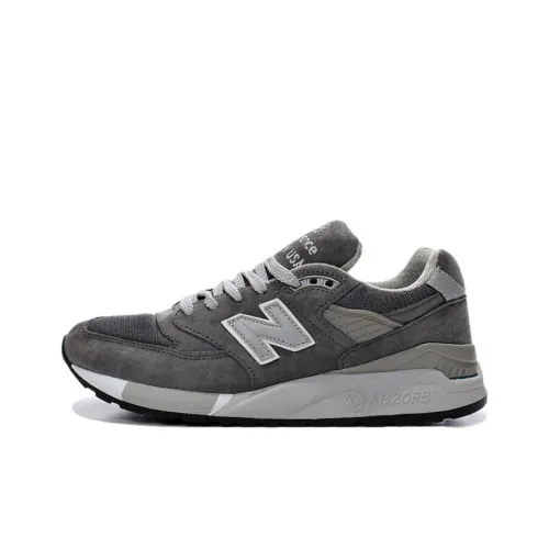 New Balance NB 998 Low Топ Марафон Беговые кроссовки Унисекс Серый