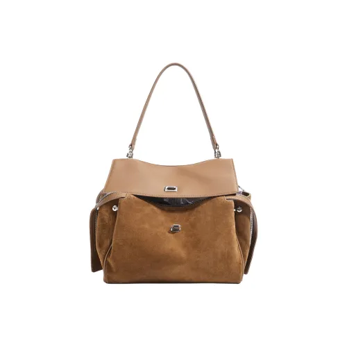 COURONNE Спилок коровья кожа Сумка на плечо Стандартная Женская Голень Коричневый Кофе