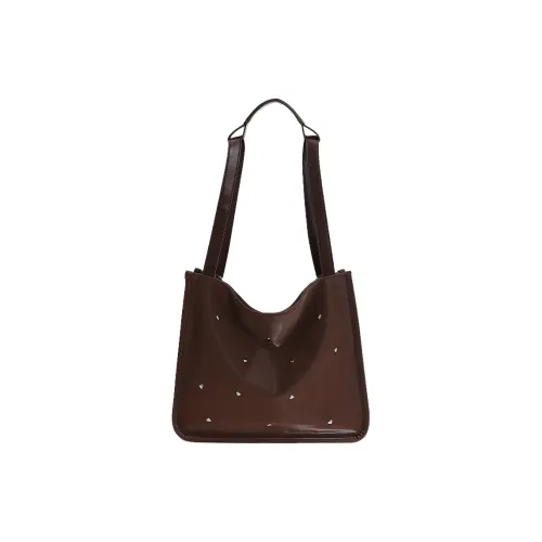 Meow In The Grass ПУ (полиуретан) Сумка-тоут Сумка через плечо Стандартная Женская Кофейного цвета