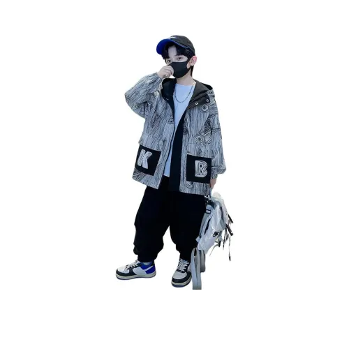 TAOTIANMAO Мальчики Модный Средняя школа String Прохладный Повседневный Бейсбольная куртка Куртка