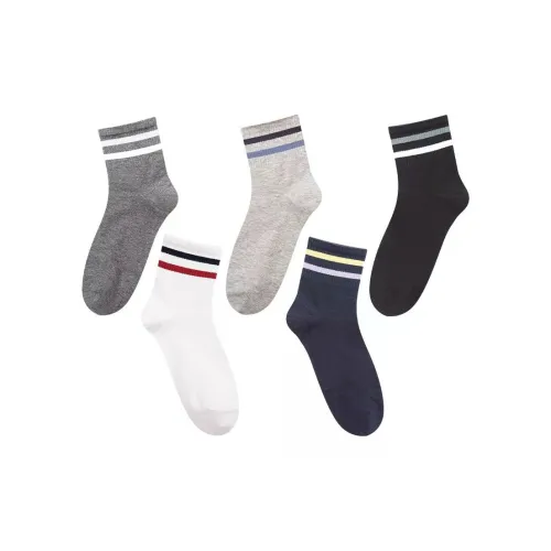 MAXDAVID BZ1227 Смешанный цвет 5 пар Мужские носки MID до икры