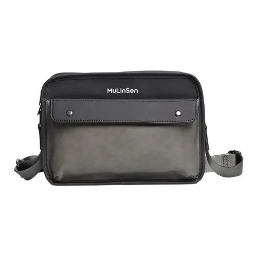 Mulinsen Полиэстер с ПУ (полиуретан) Сумка через плечо Стандартная Мужская Зеленая Серая
