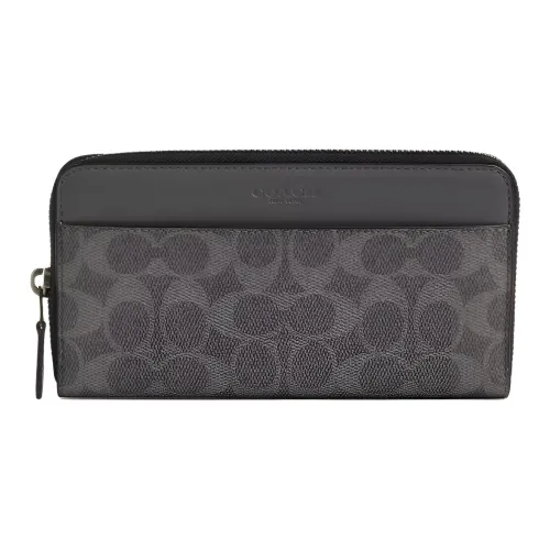 COACH Кожа Кошелек Маленький Мужской Серый