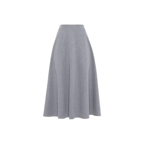 BRUNELLO CUCINELLI Повседневный Длинный Юбка Женская Серый