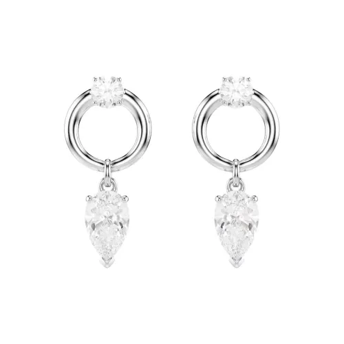 Swarovski CUBIC Циркон Серьги Унисекс Белый