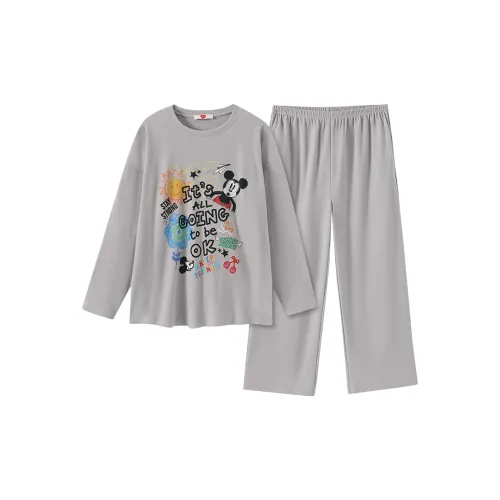 Disney Mickey Mouse Graffiti Print Pajama Set Women's Pajama Sets