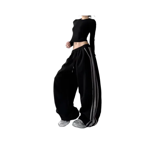 OYANXI Черные Женские Повседневные Штаны