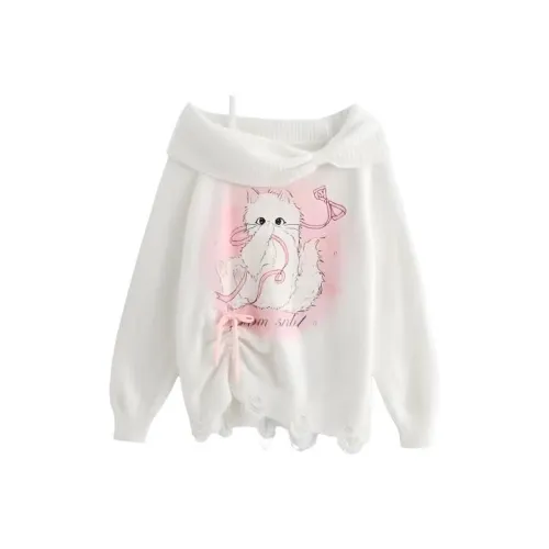 TIBINB Белый Женский Свитшот