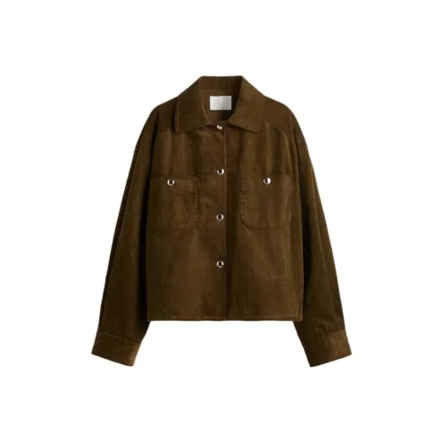 H M Темный хаки зеленый женский куртки