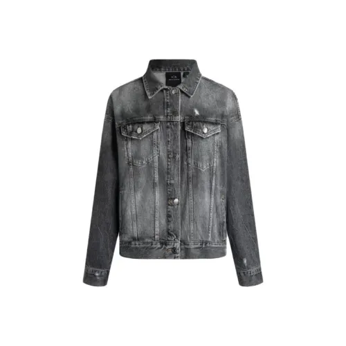 ARMANI EXCHANGEAE SS23 Denim Jacket Women's Gray