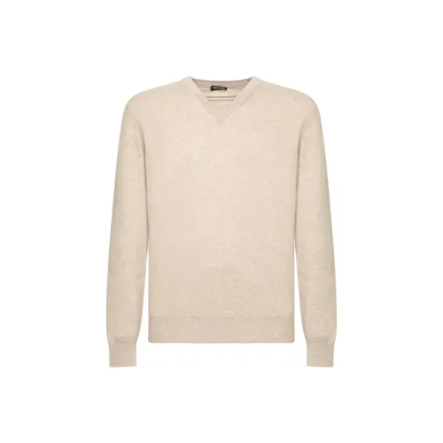 Ermenegildo Zegna Бежевый Мужской Кашемировые Свитера