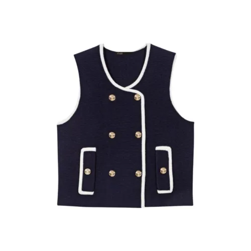 Maje Темно-синие женские топы без рукавов