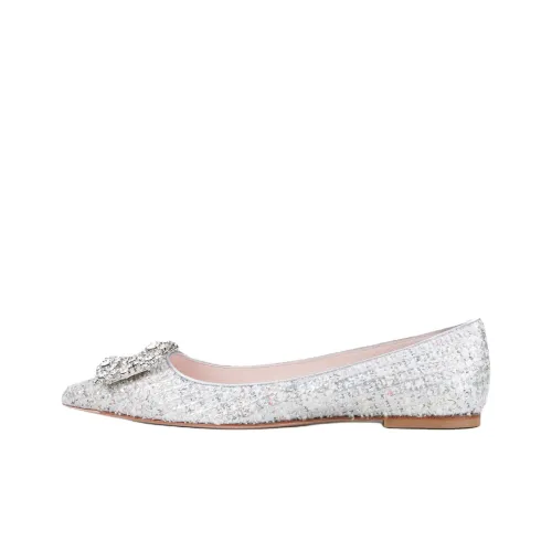 Roger Vivier Flower Strass Повседневная обувь Женская Серебряная