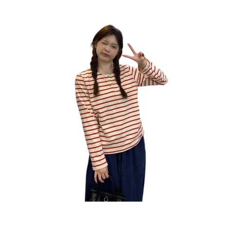 MORii Полосатый Топ Женские T-рубашки