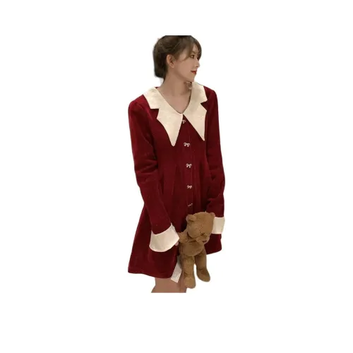 STYUW Длинное платье с длинным рукавом женское