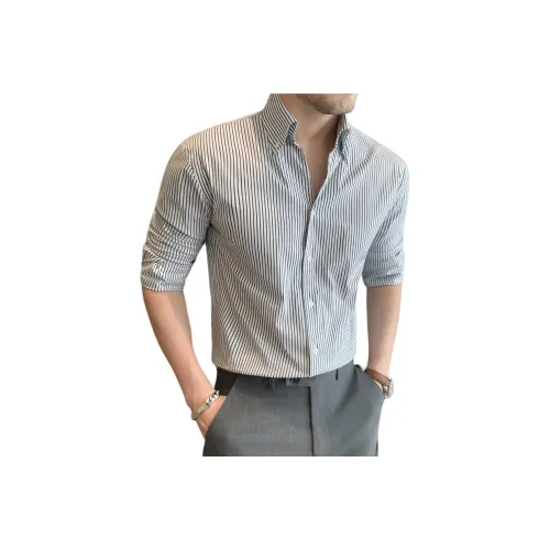 H YXIANG Черные Мужские Рубашки