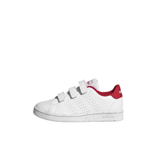 Adidas Neo ADVANTAGE LIFESTYLE COURT Низкий Топ Детские Скейтбординги Белый Красный Дети Возраст 3-7 Лет