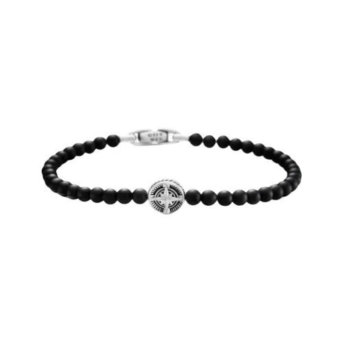David Yurman Браслеты из черного агата Мужской Черный