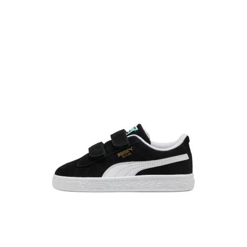 PUMA Suede Classic Устойчивый к истиранию Низкий Топ Детские Скейтбординги Черный Белый Детский