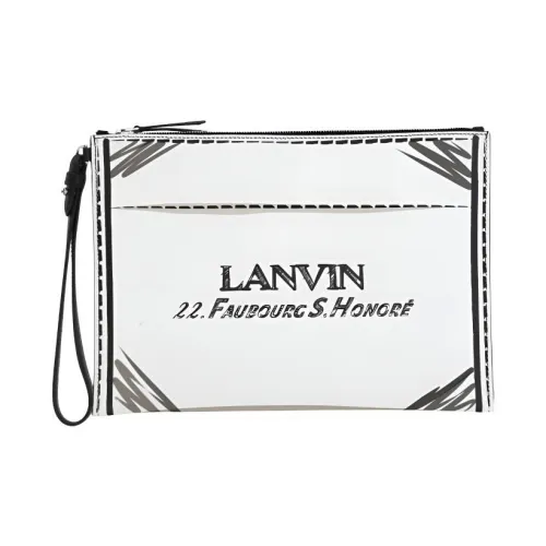 Lanvin Кожа Клатч Женский Черный Белый