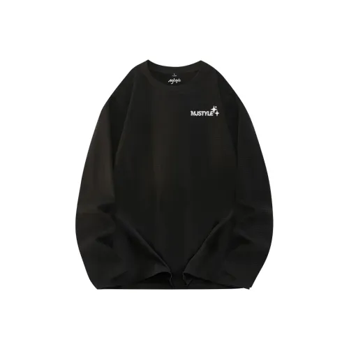 MJ STYLE Длинный рукав Т-рубашка Унисекс