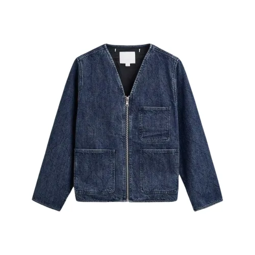 ZARA Темно-синий Мужские Джинсовые Куртки